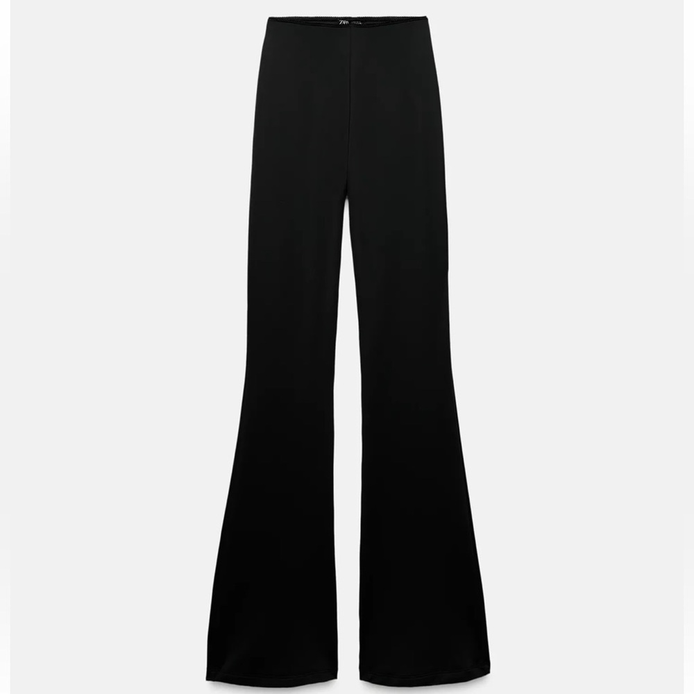 FLARED POLYAMIDE PANTS